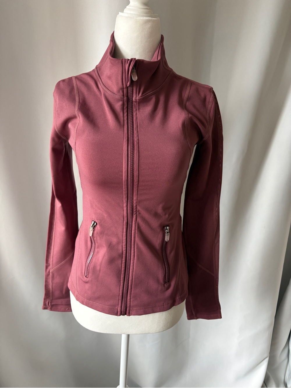 Society Long Sleeve Zip Jacket in Dusty Rose